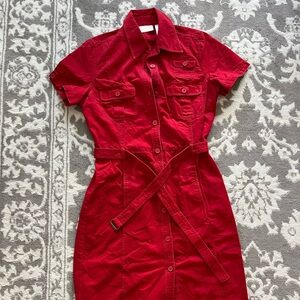 Liz Claiborne Red Cotton Dress